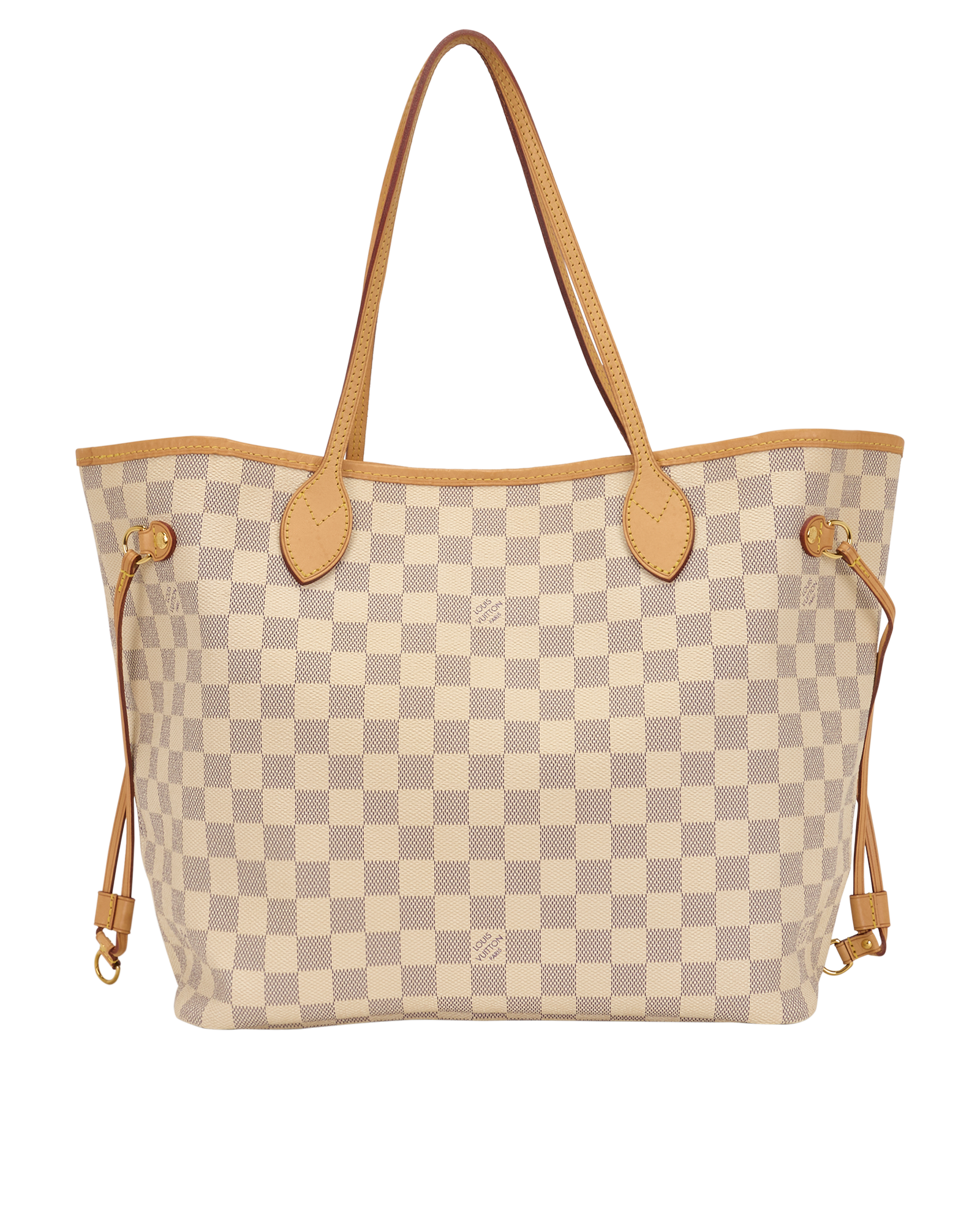 Neverfull MM, &pound;850, Handbags, Blue/Cream, Canvas, Leather, Back view
